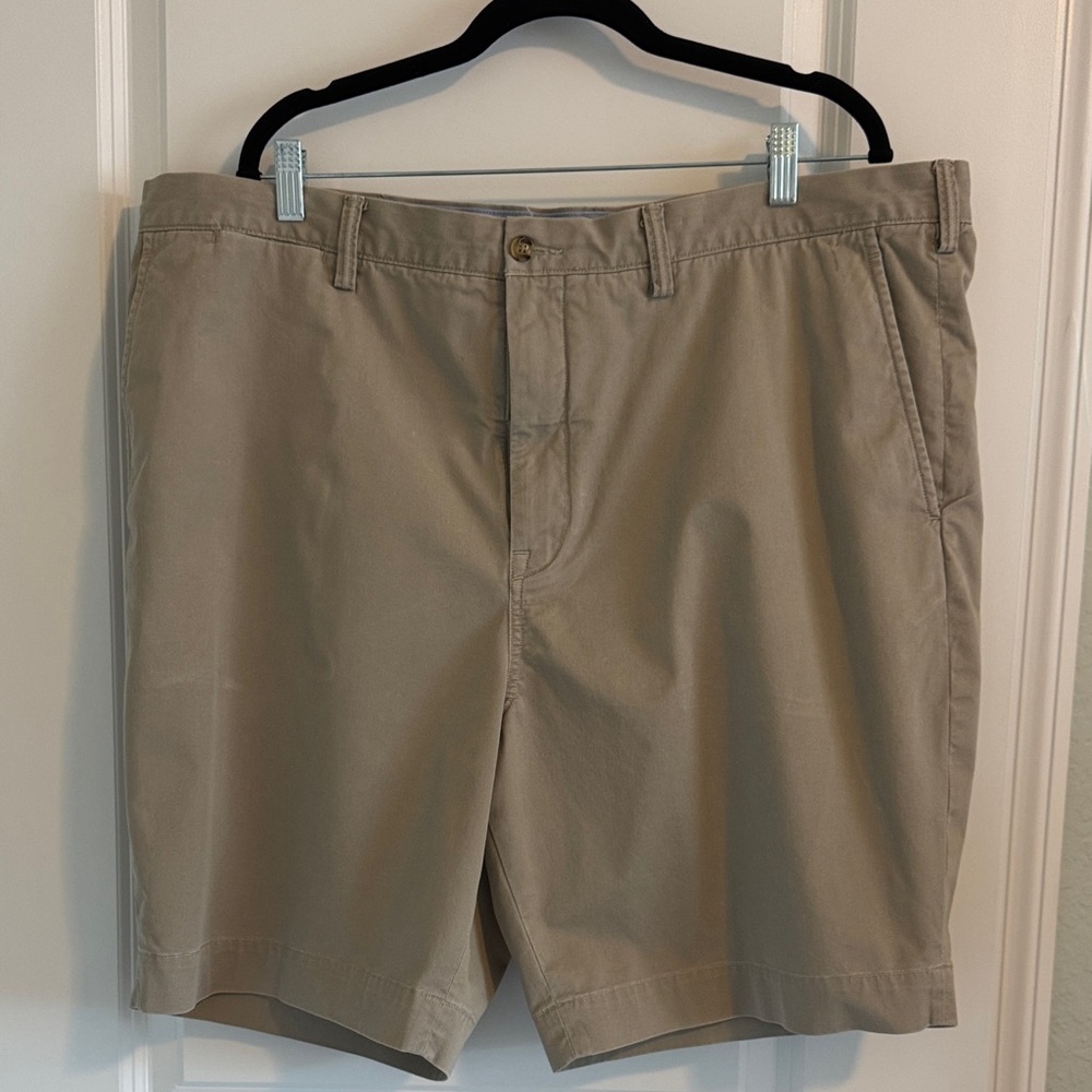 Polo by Ralph Lauren Men's Khaki Classic Cotton Twill Flat Front Shorts